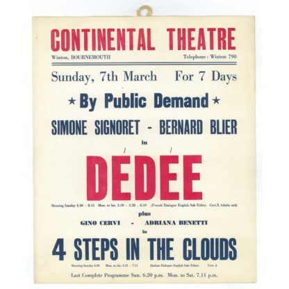 Continental Cinema poster - Winton - 1948 - Dedee