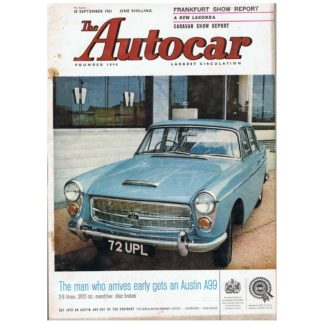 29th September 1961 - Autocar magazine