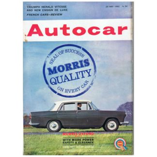 25th May 1962 - Autocar magazine