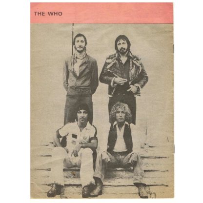 December 1975 - Words, Record Song Book - The Who