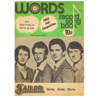 May 1976 - Words, Record Song Book - Sailor