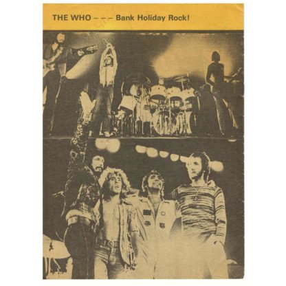 July 1976 - Words, Record Song Book - The Who