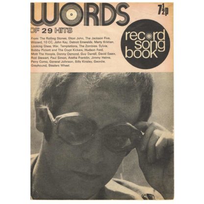 October 1973 - Words, Record Song Book - Elton John