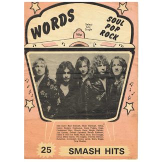 June 1977 - Words, Record Song Book