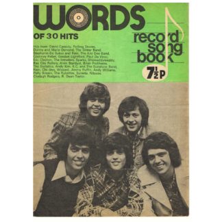September 1974 - Words, Record Song Book - The Osmonds