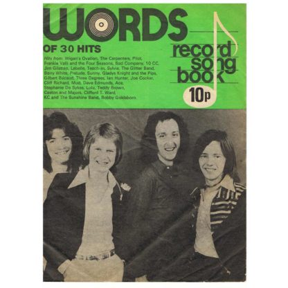 May 1975 - Words, Record Song Book - Pilot