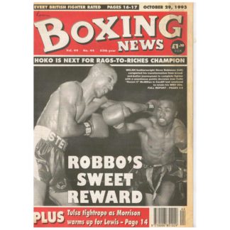 29th October 1993 - Boxing News - Steve Robinson, Colin McMillan