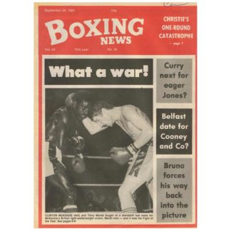 28th September 1984 - Boxing News - Terry Marsh, Clinton McKenzie