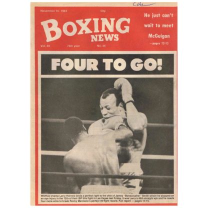 16th November 1984 - Boxing News - Larry Holmes, James Smith