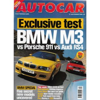 Autocar magazine - 27th September 2000