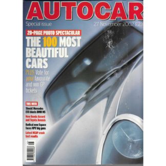 Autocar magazine - 27th November 2002