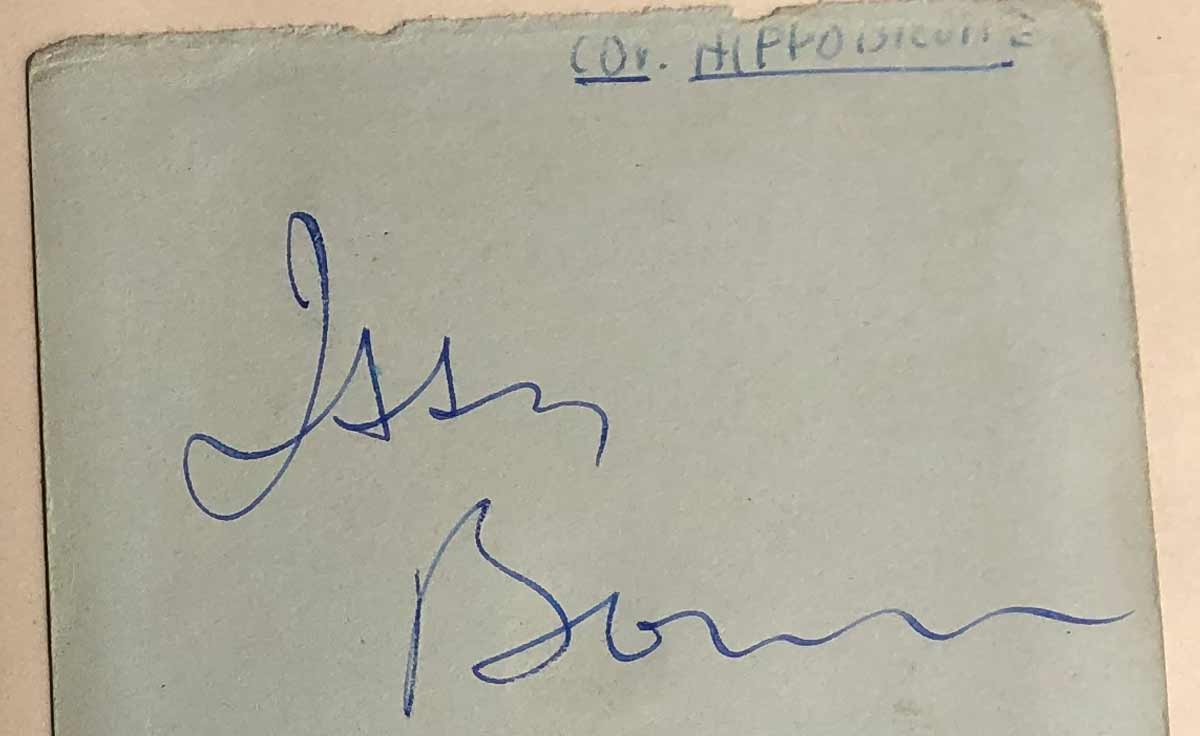 Issy Bonn autograph - British actor, singer and comedian