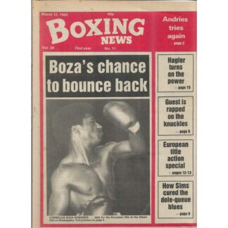 12th March 1982 - Boxing News - Cornelius Boza-Edwards