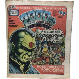 25th September 1982 - BUY NOW - 2000 AD - issue 283 - an original comic.