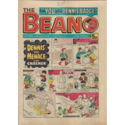 The Beano - 11th February 1978 - issue 1856