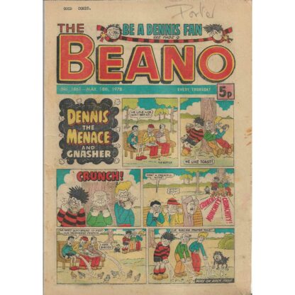The Beano - 18th March 1978 - issue 1861