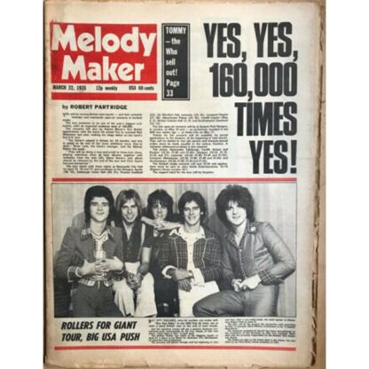 22nd March 1975 - Melody Maker - Bay City Rollers