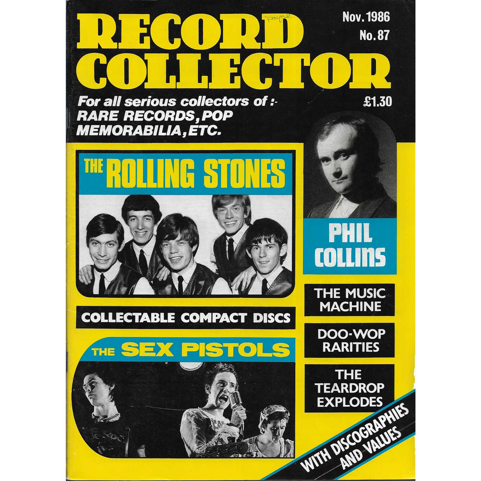 November 1986 BUY NOW Record Collector magazine Issue no 87